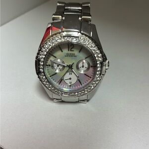 Guess Silver Women's Watch with Crystal Accents